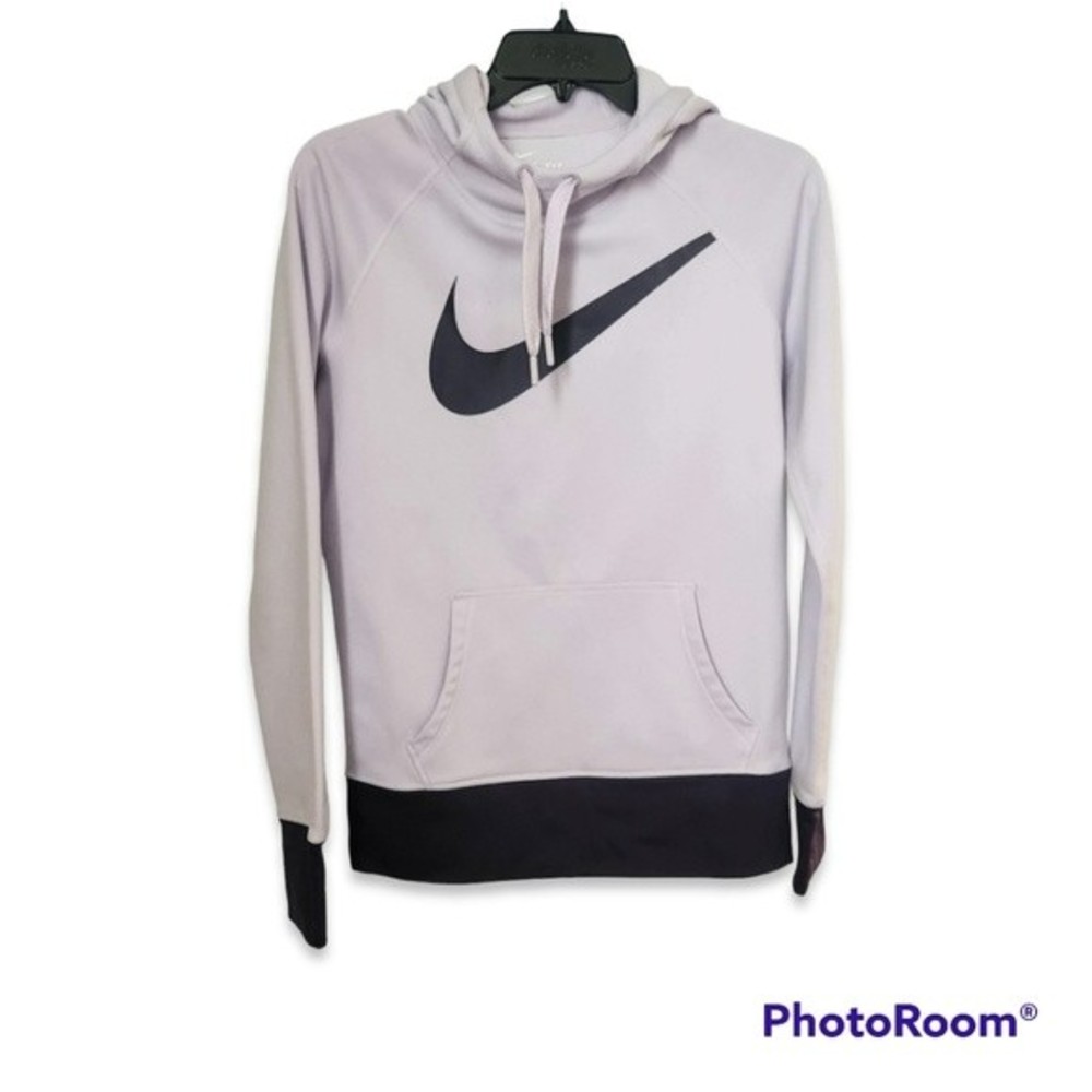 Nike Women's Therma-Fit Periwinkle Lavender Hoodie w/ Black Swoosh Size Small